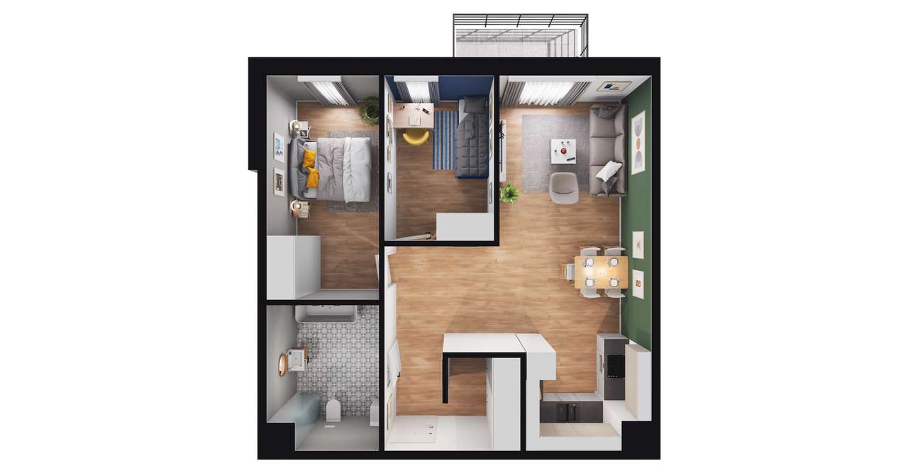 Vi² by Blockhaus  | mieszkanie 3-pok. | A_12 - Pełny obrazek: 3/9