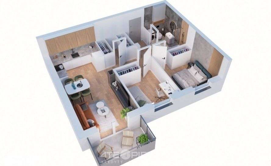 Mieszkanie 3pok.stan deweloperski. Wyższy standard - Pełny obrazek: 3/4