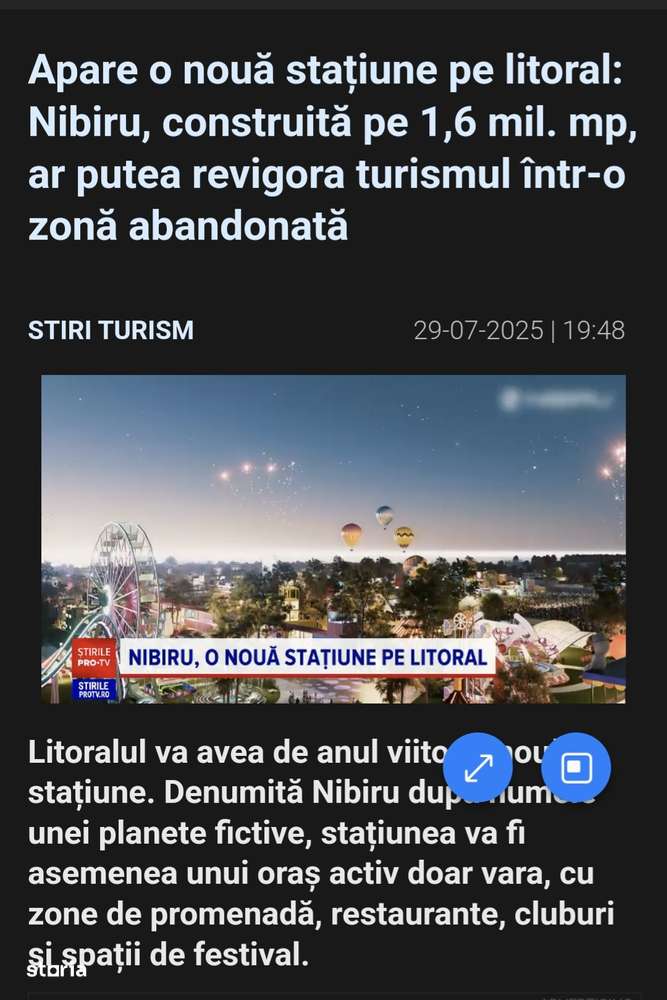 Teren Tuzla 1700 mp malul marii zona Far langa Nibiru - Imagine principală: 4/20