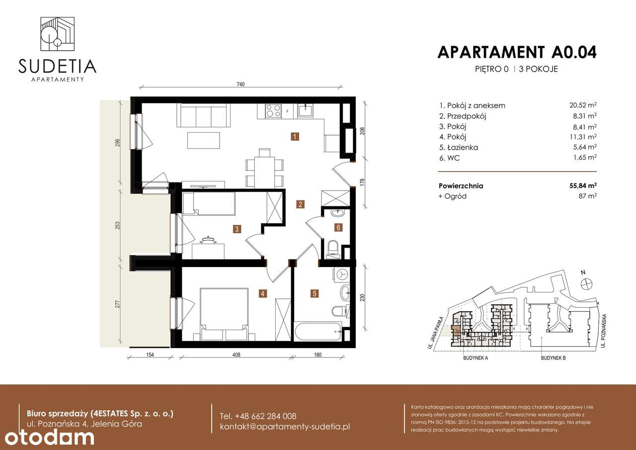 Apartamenty Sudetia | mieszkanie 3-pok. | A0.04 - Pełny obrazek: 2/8