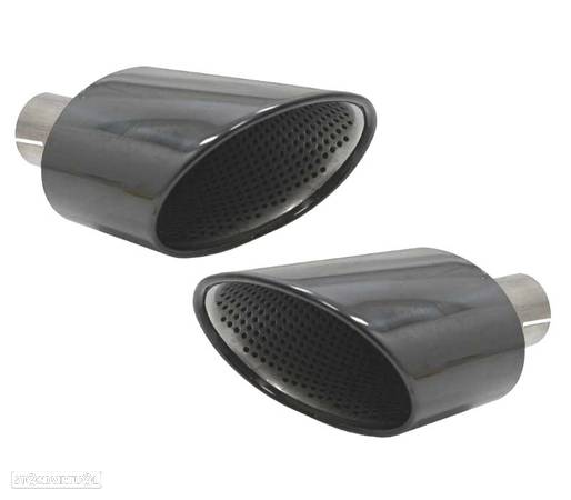 PONTEIRAS DE ESCAPE PARA AUDI A4 16-19 LOOK RS4 PRETO - 4