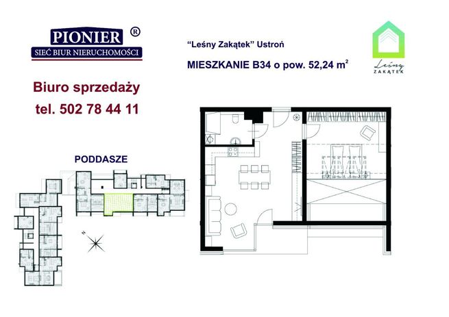 B34- apartament u podnórza Lipowskiego Gronia