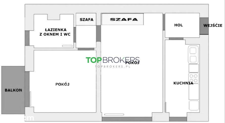 Przestronne 2 pokoje z oddzielną kuchnią, KW-13