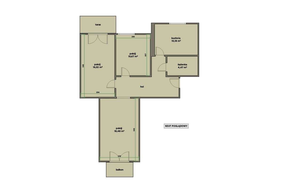 Borkowska! Duże 3 pokoje, komórka, balkon, taras-3