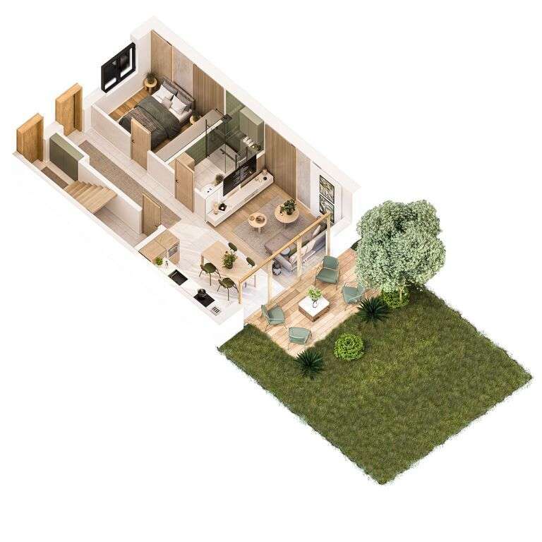 Ostatnie 2 pokoje parter 44,7 m²  ogród podłogówka-9