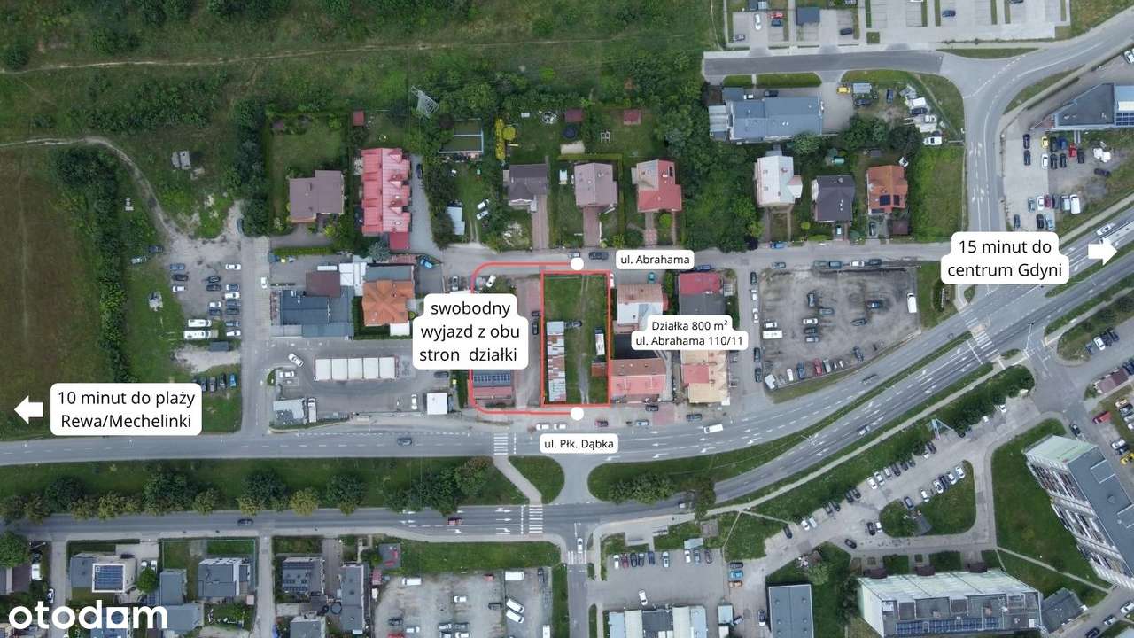 Uzbrojona działka budowlana 800 m² - dwa zjazdy asfaltowe