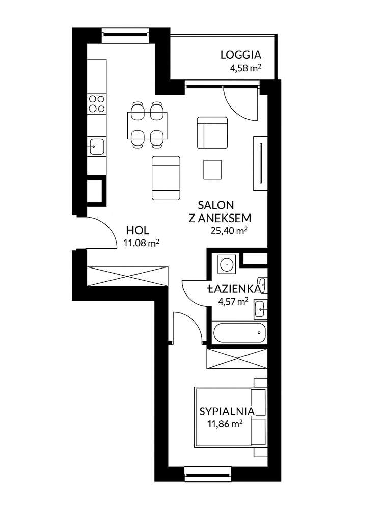 Dwustronne 2 pokoje na prestiżowym osiedlu. 5 min piechotą do metra!-12