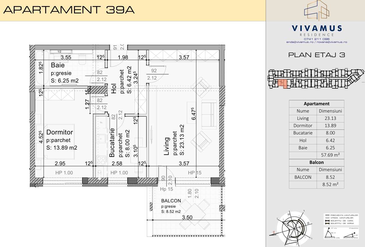 2 camere, 52 mp + 8 mp balcon, bloc in executie, aprilie 2027-15