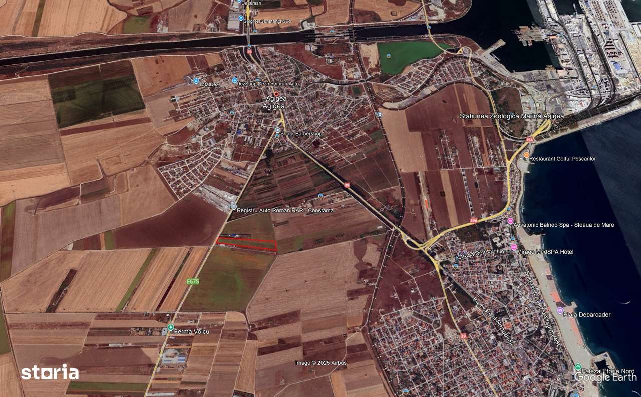 Teren de vanzare in Agigea la DN 38-7