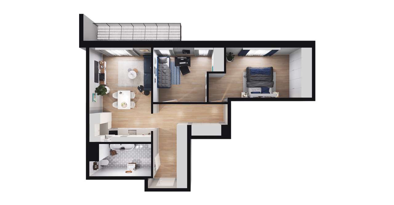 Osiedle Dębowy Park | mieszkanie 3-pok. | F21 - Pełny obrazek: 3/9