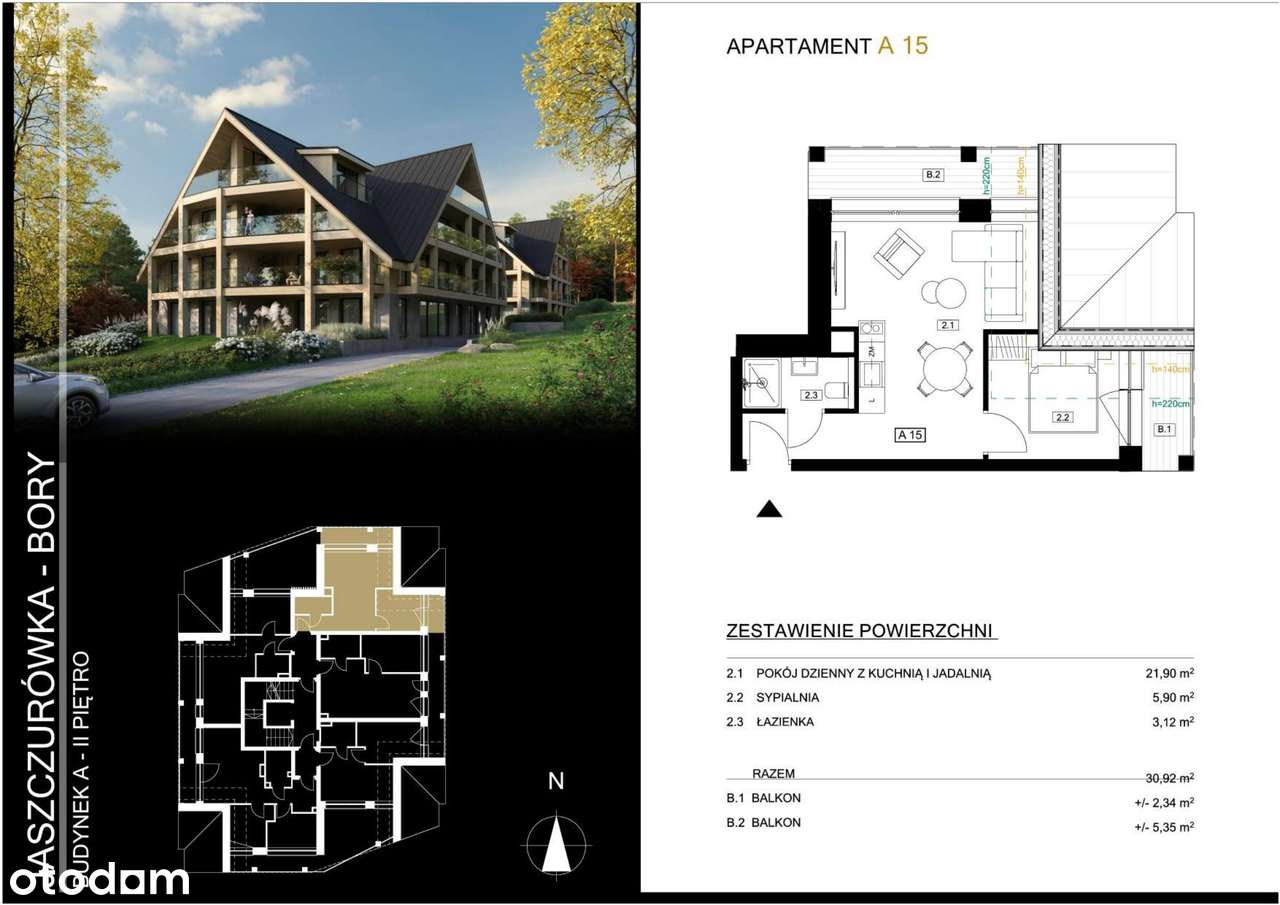 Tatra Square/ S​A​U​N​A/ W​I​N​D​A/G​A​R​AŻ/ Apartament L​A15 - Pełny obrazek: 2/7