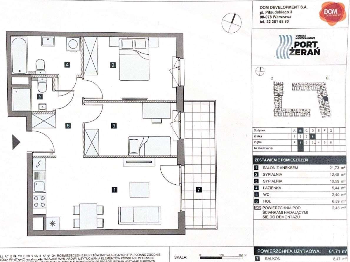 3-pok. mieszkanie z widokiem na Park Żerański + 2 miejsca postojowe-19