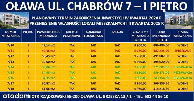 Oława apartamenty - wysoki standard - I piętro