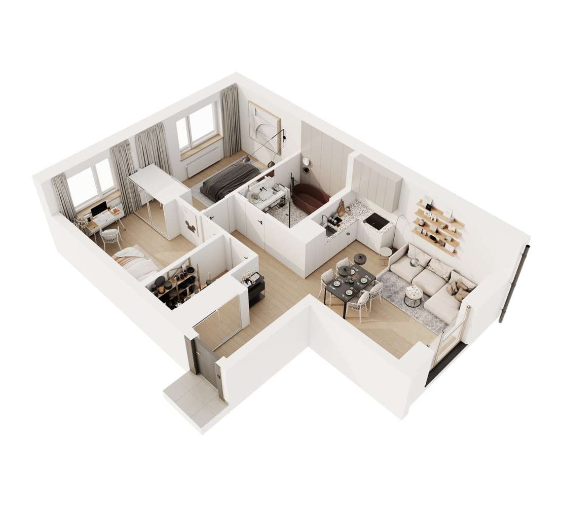 duże  mieszkanie z garażem pod Gdańskiem| możliwość 5 pokoi-0