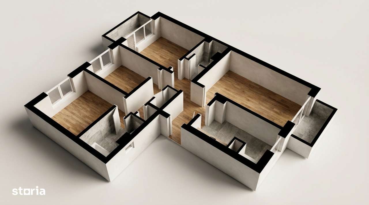 Apartament cu 4 camere | 89,2 mp | 2 bai | 2 Balcoane | Dunavat 14 | D