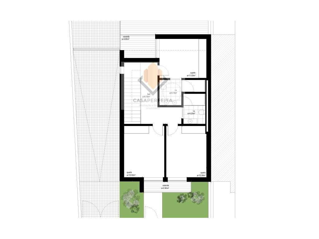 Moradias T3 Novas de 3 Frentes com Jardim, Terraços e Varandas - Ca... - Grande imagem: 4/6