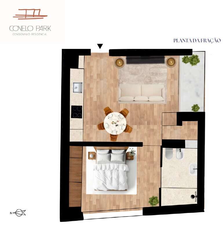 Apartamento T1 - voltado para o parque do Covelo, com lugar de garagem-32