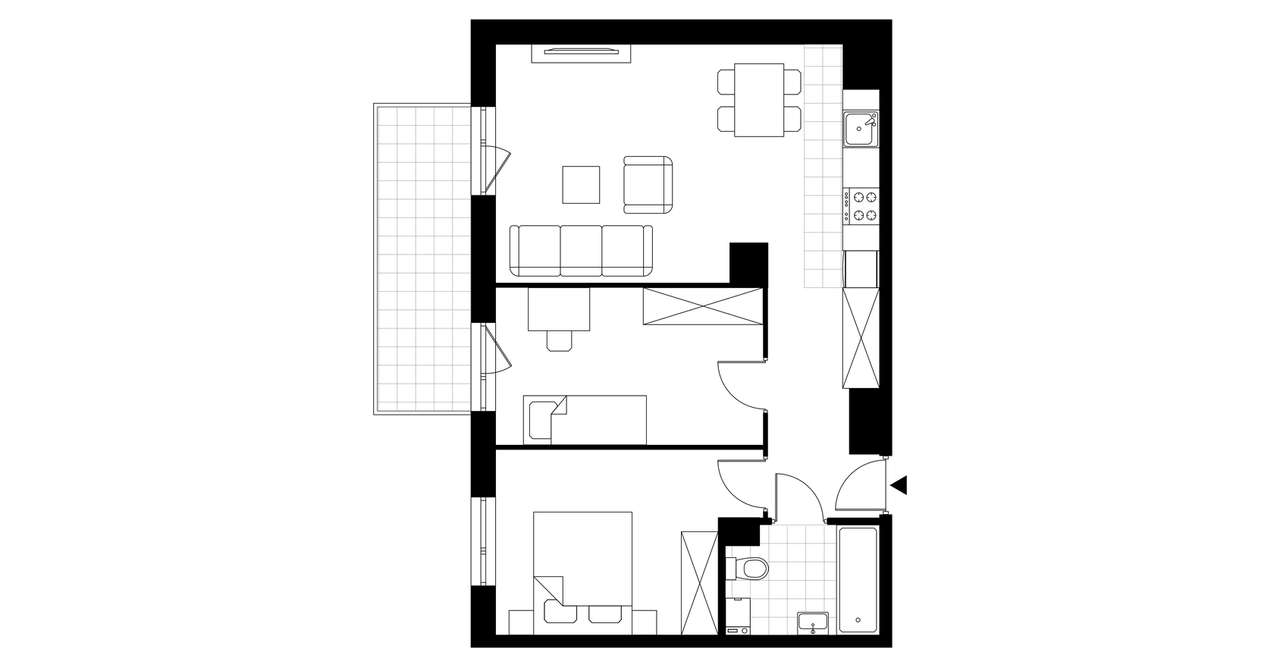 3-pokojowe mieszkanie 56m2 + balkon Bez Prowizji - Pełny obrazek: 3/8
