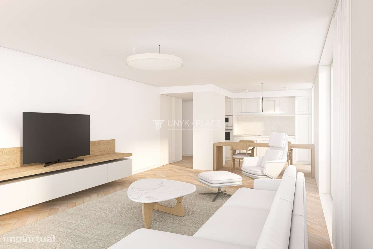 Moderno T2 em Condomínio com Garagem e Ginásio - Grande imagem: 2/23