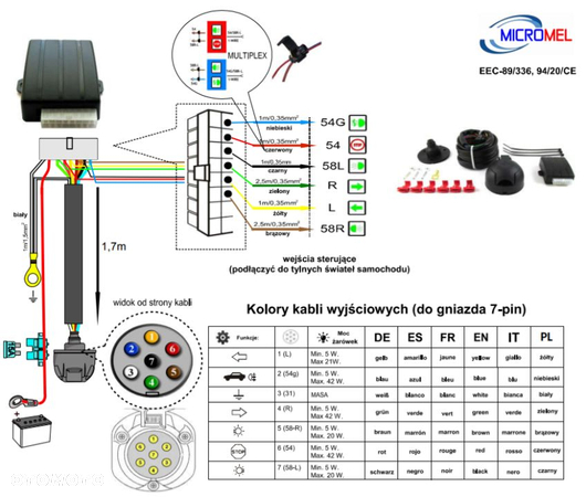 Hak Holowniczy + MODUŁ 7PIN do Nissan Micra K14 od 2017 - 4