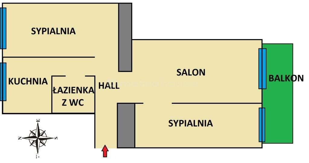 Mieszkanie, 58,38 m², Siedlce - Pełny obrazek: 2/13