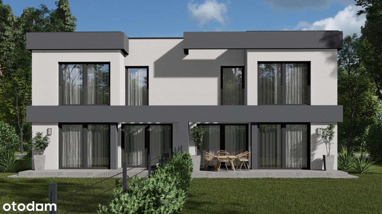 Ciekawy projekt 1/2 bliźniaka z płaskim dachem . - Pełny obrazek: 5/12