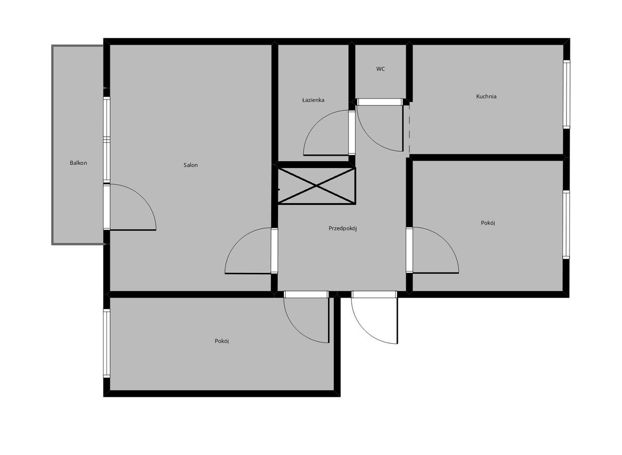 3 pokojowe mieszkanie z balkonem do remontu -Radogoszcz ul. Sitowie 18-3