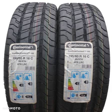 4 x CONTINENTAL 195/60 R16 C 99/97H ContiVanContact 100 Lato 2020 - 5