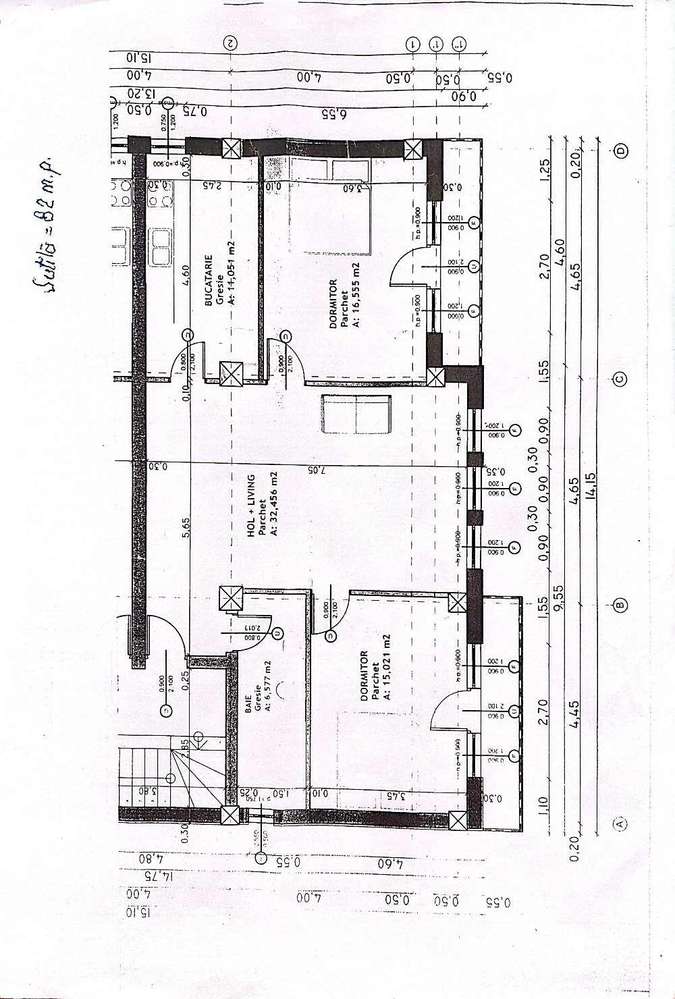Apartament cu 3 cam. zona CENTRALA - STRAND la et:2-1