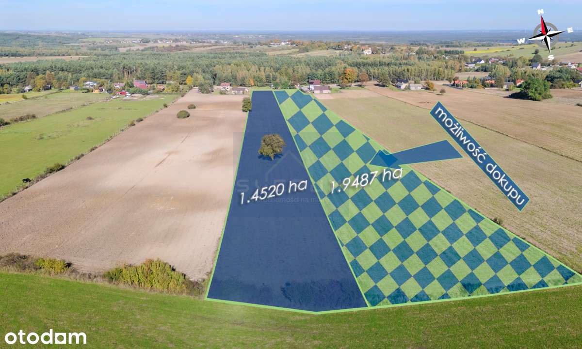 Duża działka budowlana Pabianice gm. Janów - Pełny obrazek: 3/8