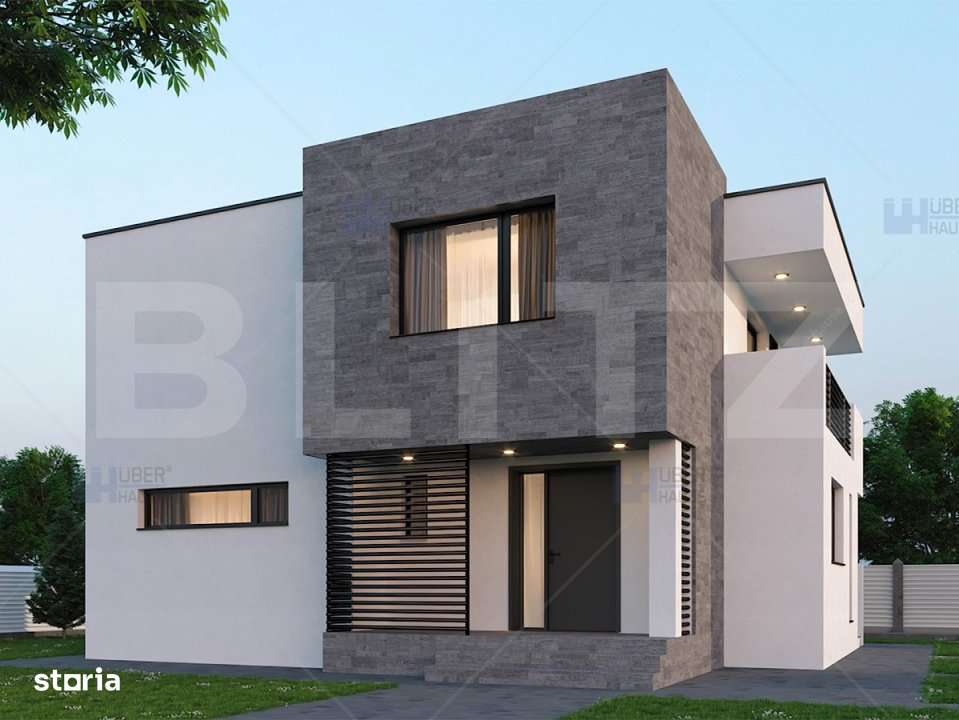 Ansamblu privat case individuale: 120 mp util, 600 mp teren, Baciu - Imagine principală: 3/9