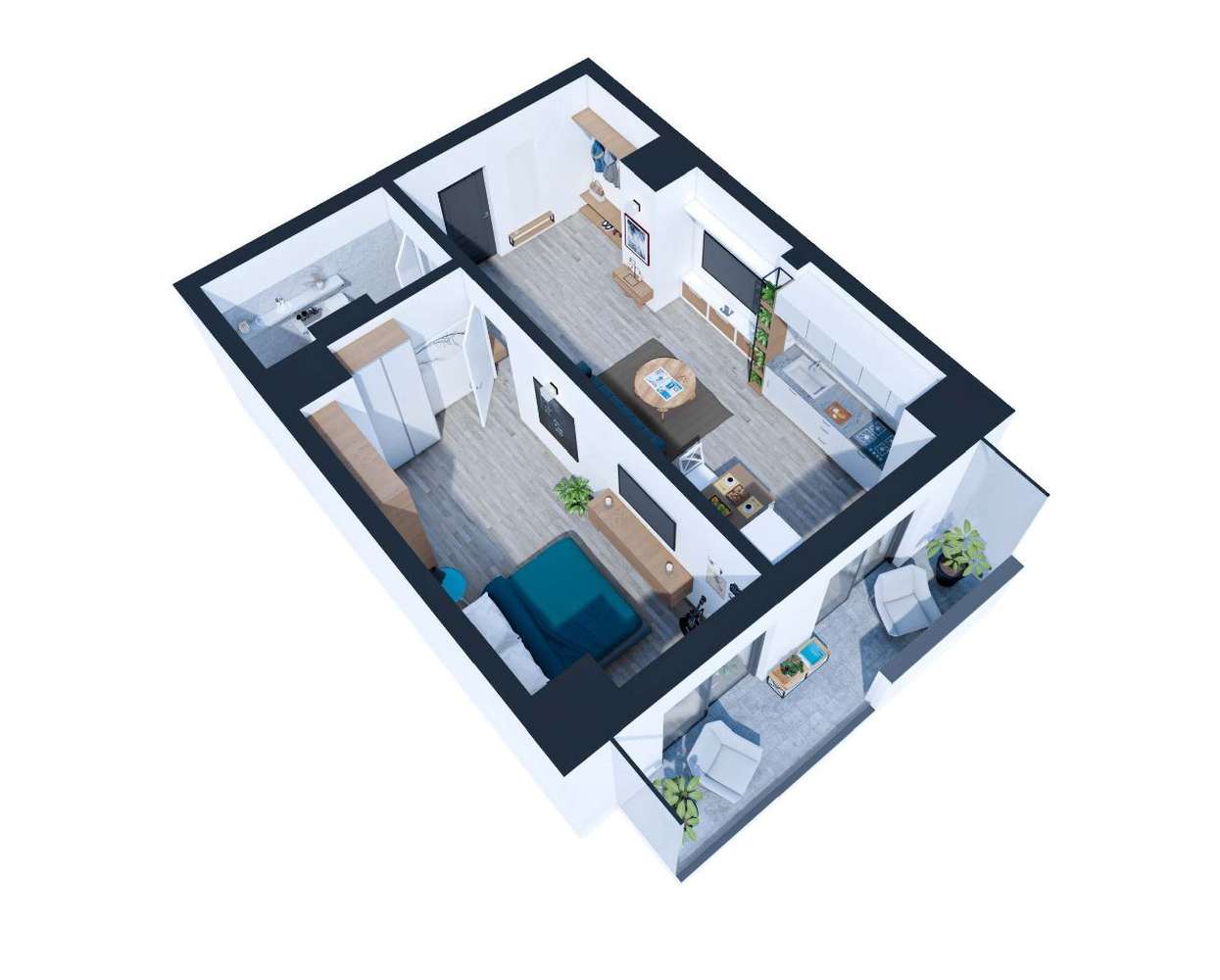 ADAMANT ECLYPSE, 2 camere, TIP 2A, 58.7mp CUG-BRD - Imagine principală: 2/15