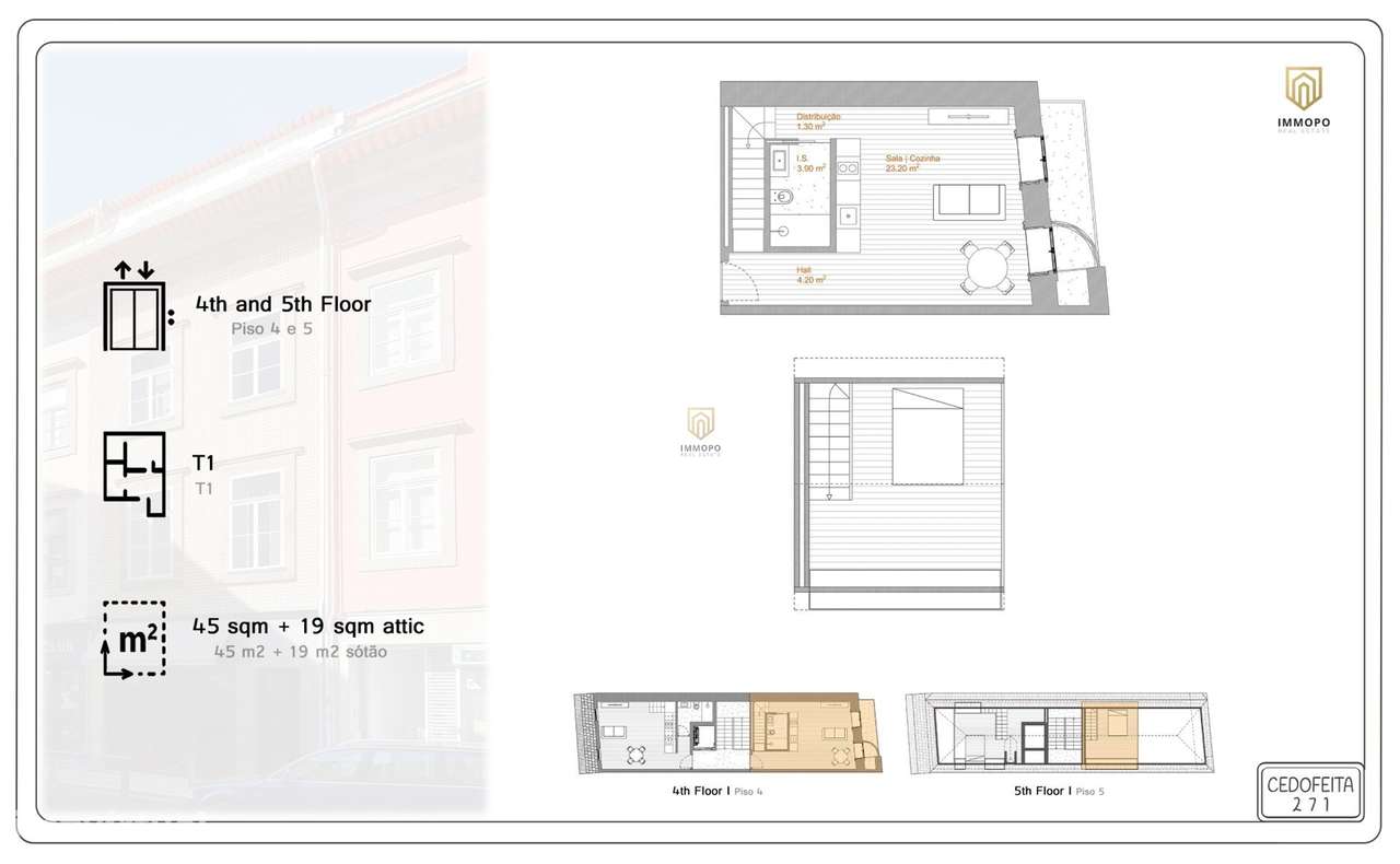 Apartamento T0 Duplex Com Varanda Em Cedofeita No Centro Do Porto