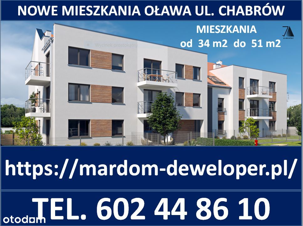 Oława mieszkanie z ogródkiem-parter-38,06m2CHABRÓW