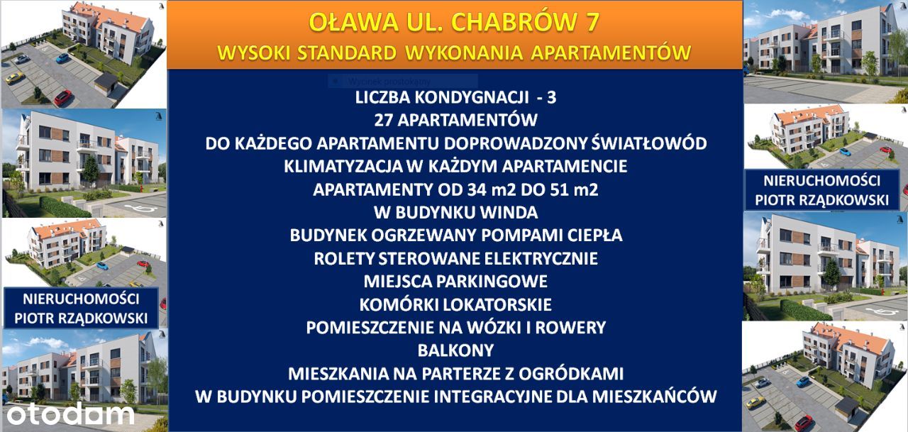 Oława mieszkanie z ogródkiem-parter-36,87m2CHABRÓW