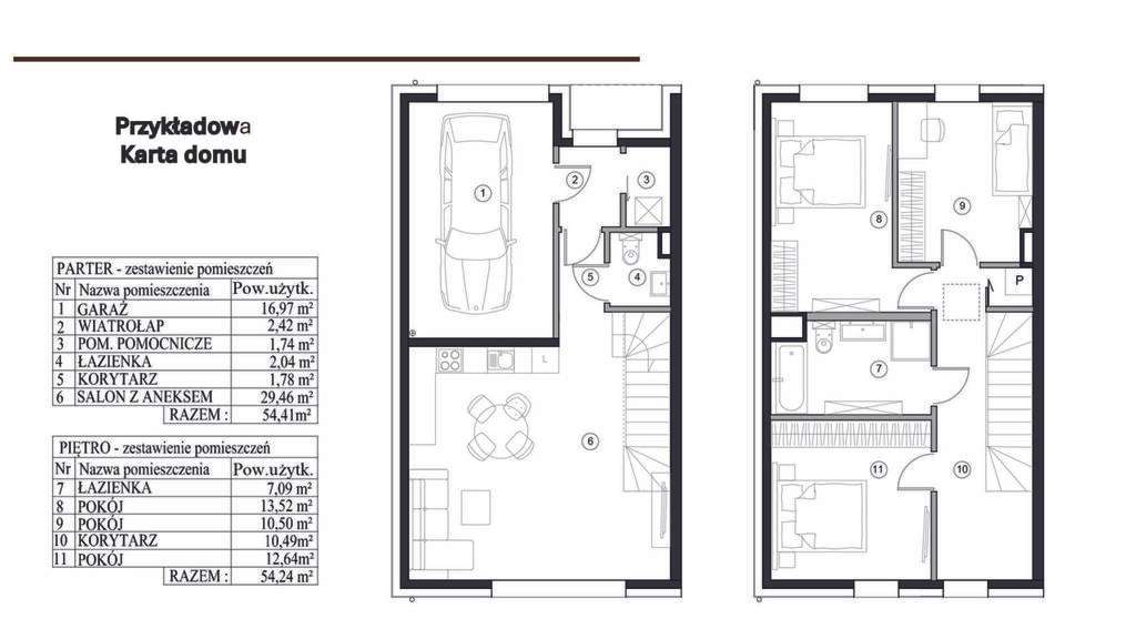 Nowoczesny dom szeregowy z ogródkiem i garażem-9