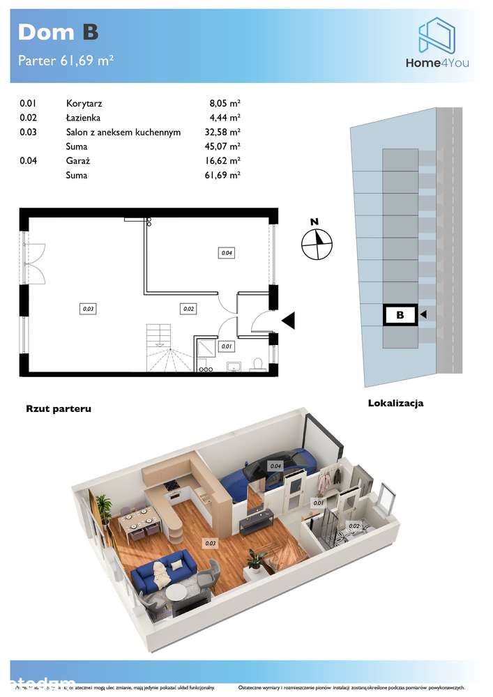 Komfortowy dom szeregówka 99,86 m2 na Konradowie blisko Szczawna-Zdrój - Pełny obrazek: 4/11