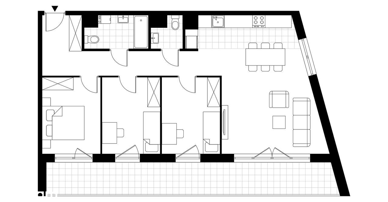 4-pokojowe mieszkanie 83m2 + loggia Bez Prowizji - Pełny obrazek: 3/8