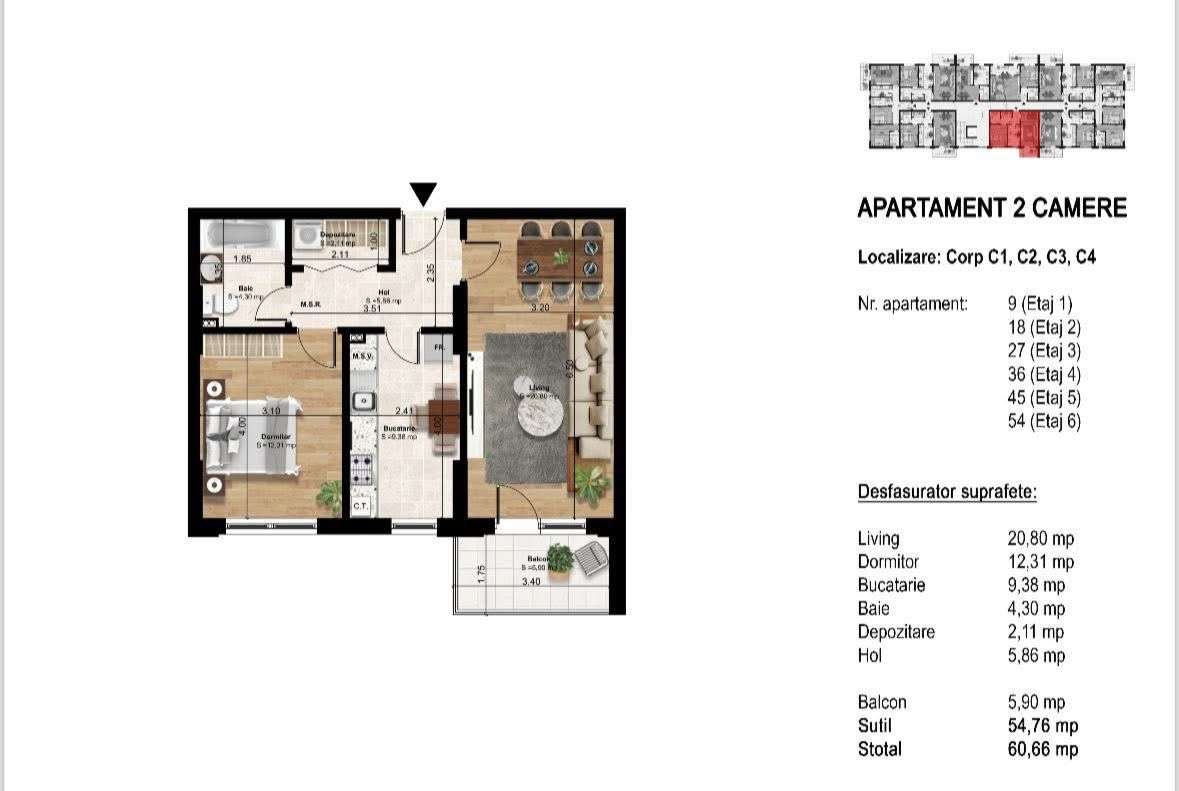 RATE LA DEZVOLTATOR - Splaiul Unirii - Finalizare August 2026 - Imagine principală: 4/6