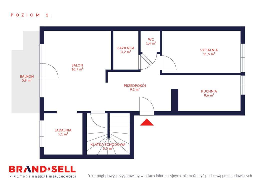 3 pokoje z możliwością przebudowy na 5-17