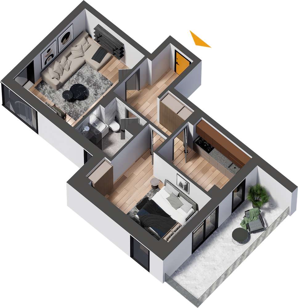 APARTAMENT 2 CAMERE CU GEAM LA BAIE, SELGROS, DIRECT LA DEZVOLTATOR - Imagine principală: 2/9