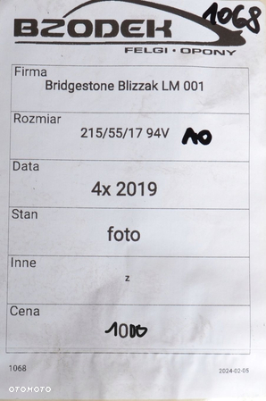 Bridgestone Blizzak LM001 4x 215/55/17 94 V - 9