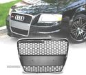 GRELHA FRONTAL PARA AUDI A6 4F 04-08 LOOK RS6 COR CROMADA - 1