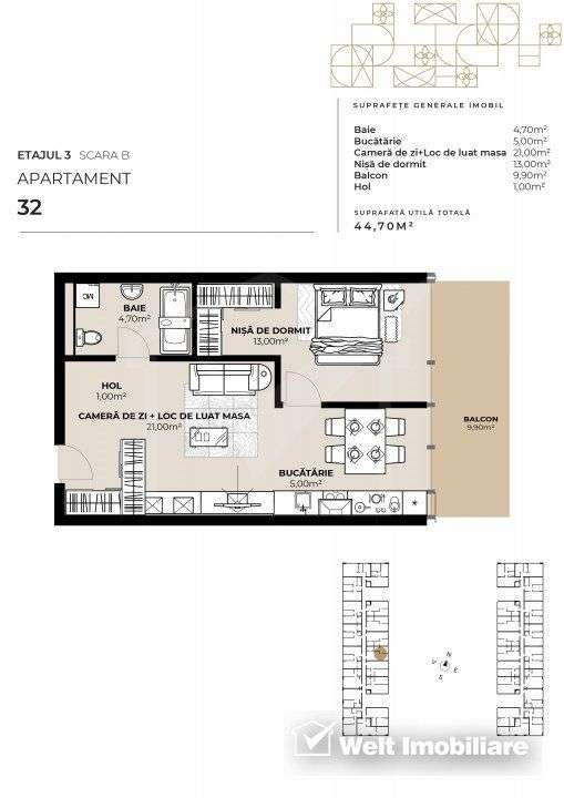 Apartament 2 camere, zona Garii, imobil de lux cu Mall la primele etaj - Imagine principală: 5/5