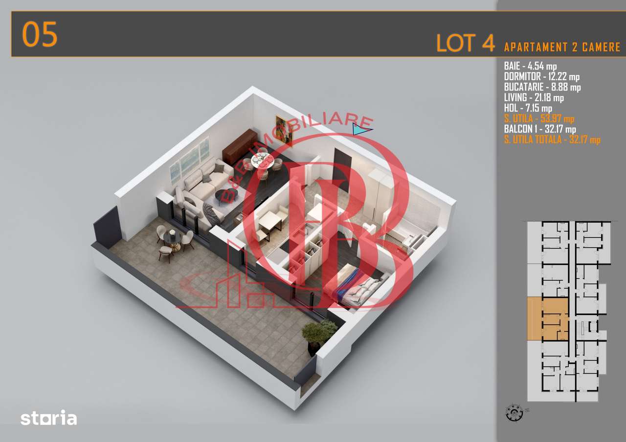 Apartament 2 camere cu Terasa Titan-Pallady-Metrou Teclu