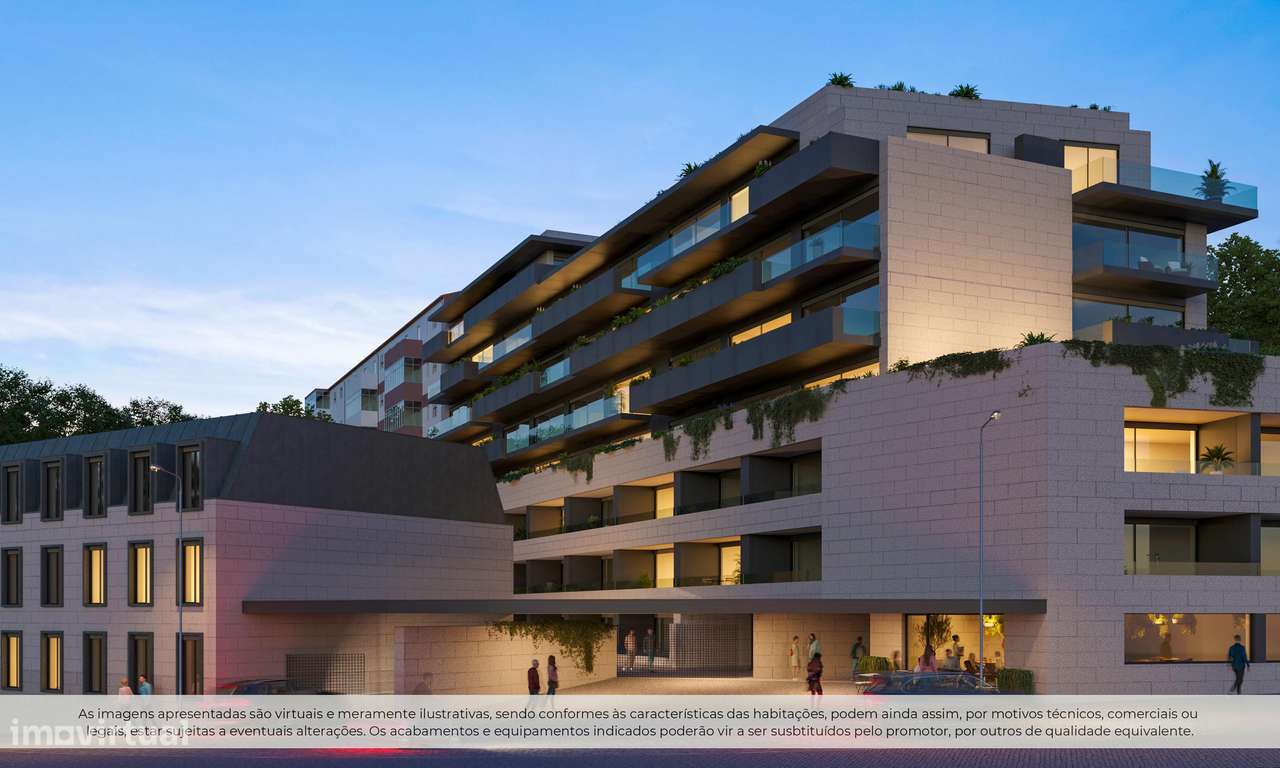 Excelente T1 Novo com varanda, garagem e ar condicionado em Gaia. - Grande imagem: 4/15