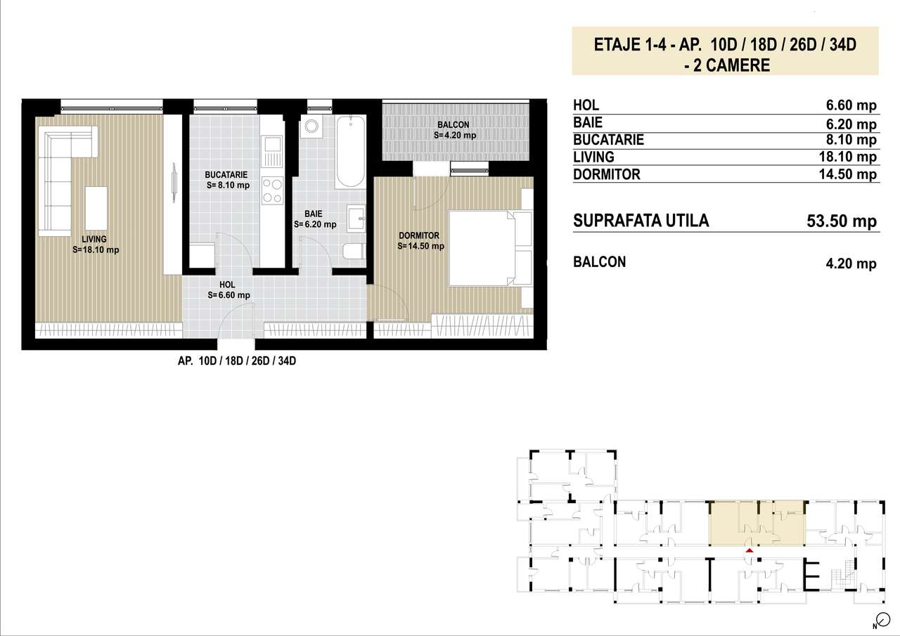 Super oferta la plata numerar - 2 camere decomandat - bloc nou Berceni - Imagine principală: 2/5