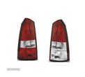 FAROLINS TRASEIROS PARA FORD FOCUS SPORTWAGON 98-04 VERMELHO BRANCO - 1