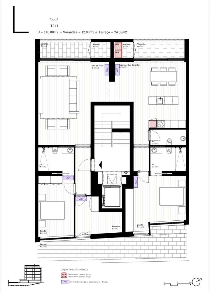 T2+1 Último andar piso único-36