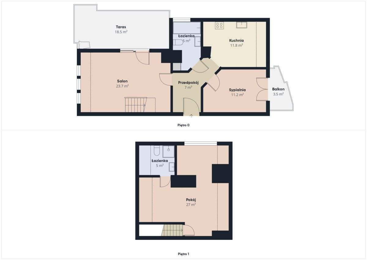Dwupoziomowe z dużym tarasem-17